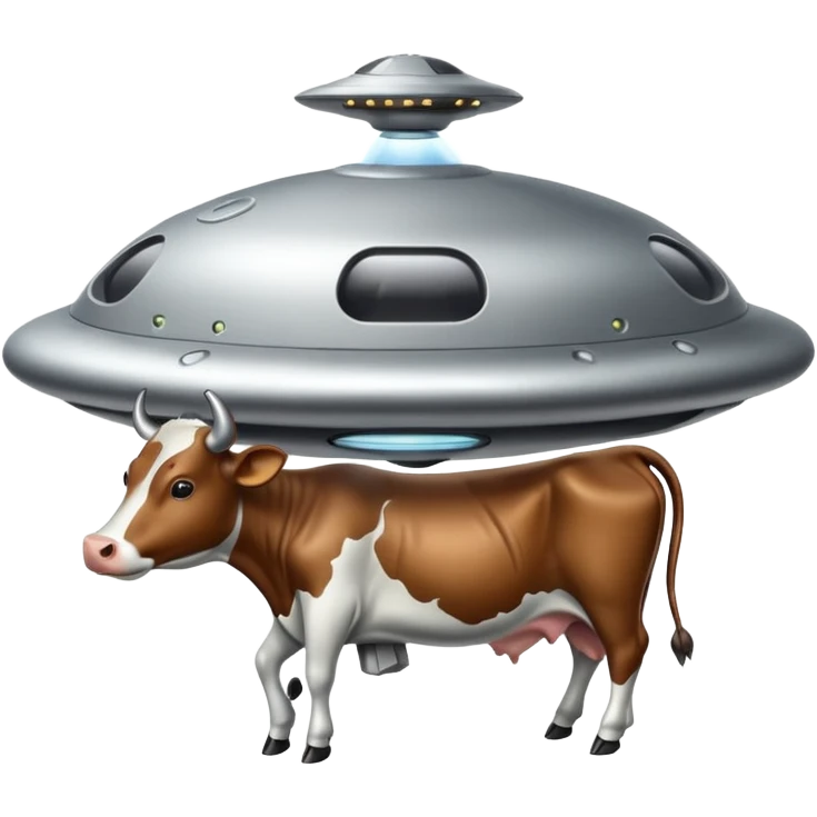 НЛО с коровой  emoji