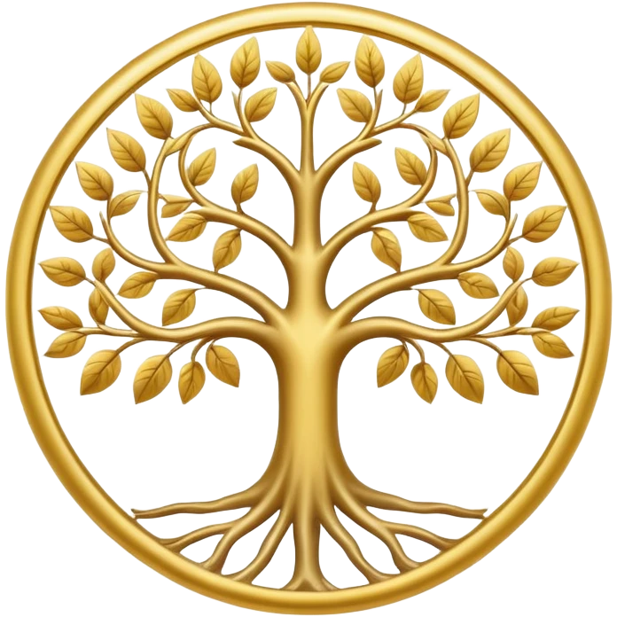create the tree of life but make it round emoji