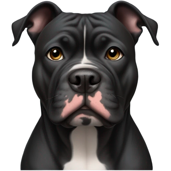 black american bully with black nose emoji