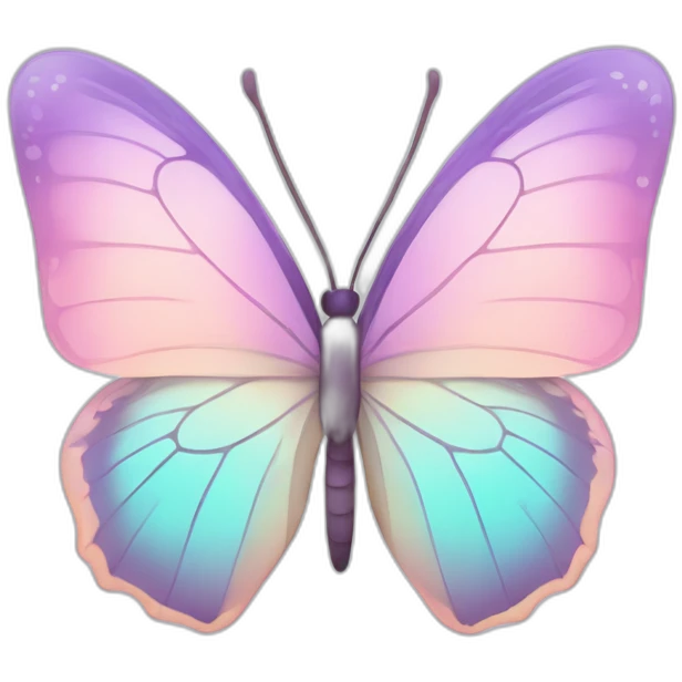 Pastel gradient hue butterfly emoji