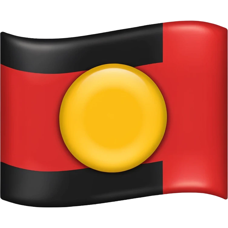 black and red country flag with a yellow circle in the middle emoji