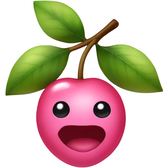Cherries with light pink bow emoji