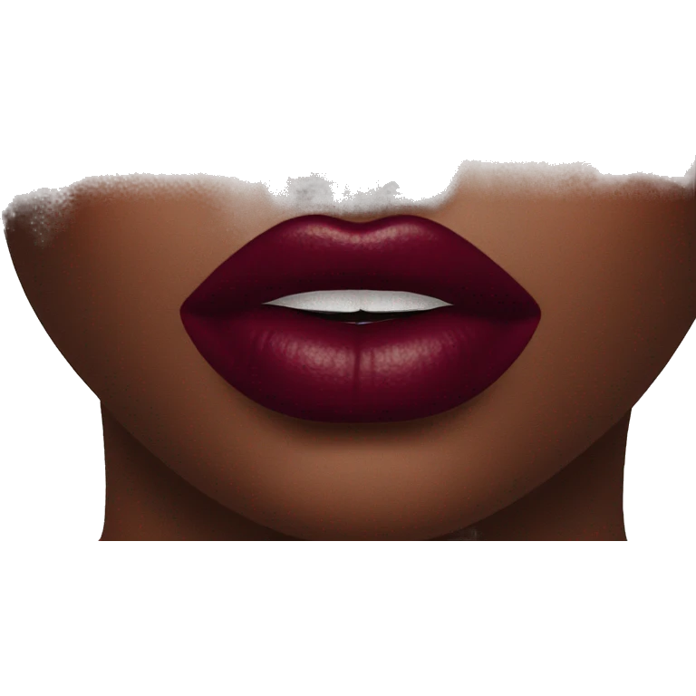 Burgundy lip stick emoji