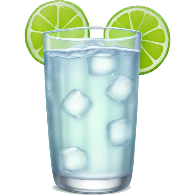 Soda water with lime and salt rim  emoji