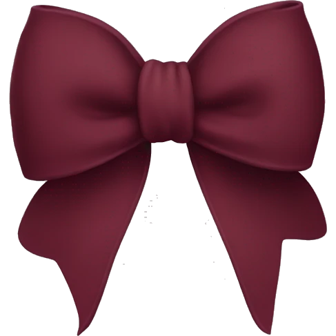burgundy little bow emoji