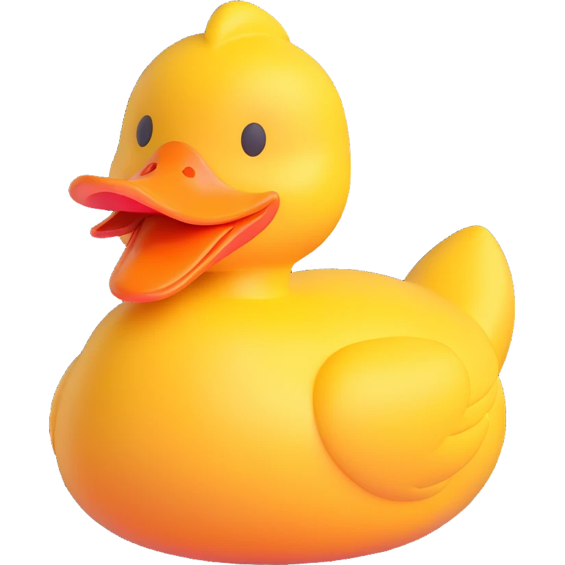 a duck quacking, 3D emoji style emoji