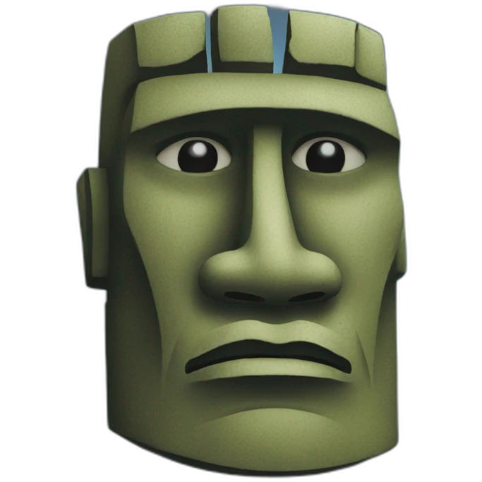 saluting-Easter-island-Moai-head-face emoji