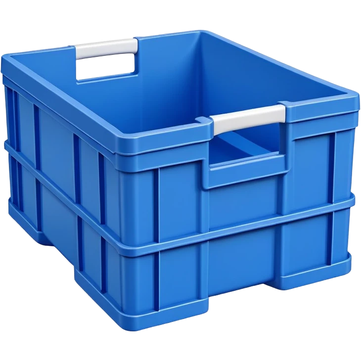 stackable plastic box euro blue emoji