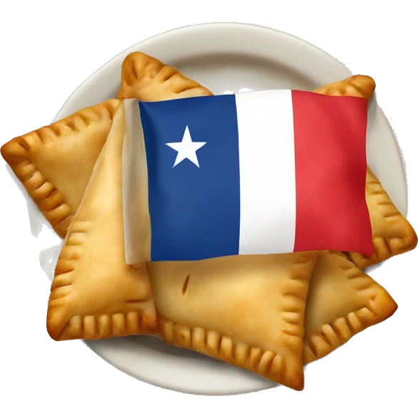Empanadas with a little flag of Chile emoji
