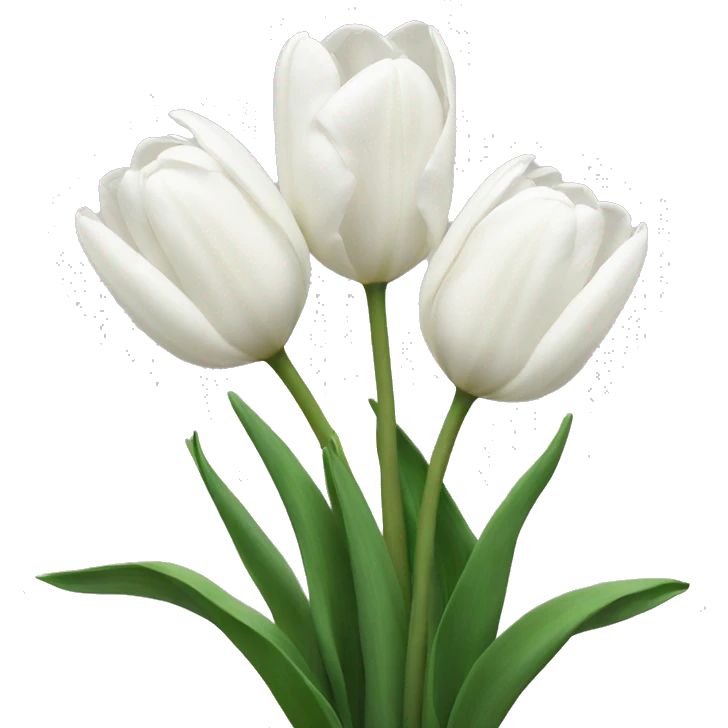 white tulips emoji