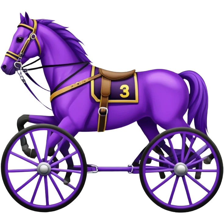 Harness racing  in purple emoji
