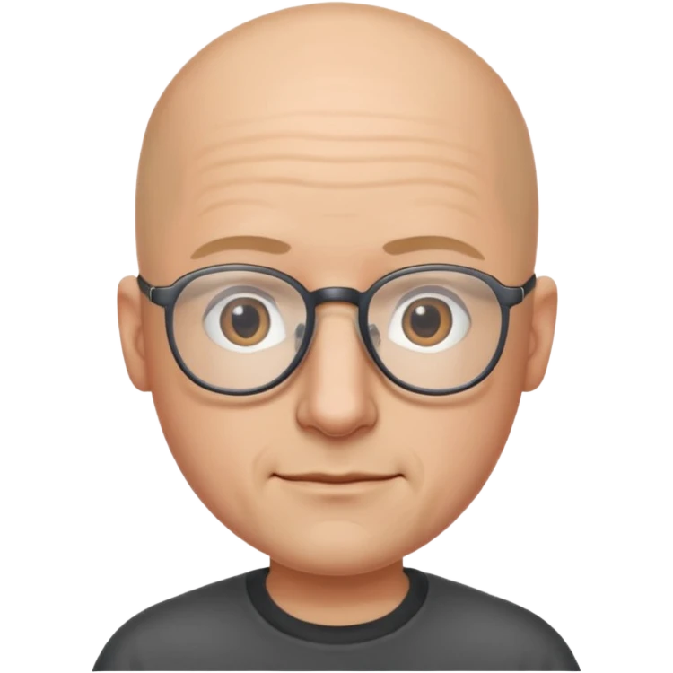 SEÑOR CON POCO CABELLO Y GAFAS emoji
