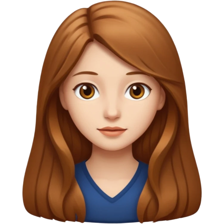 Femme cheveux longs chatain clair emoji