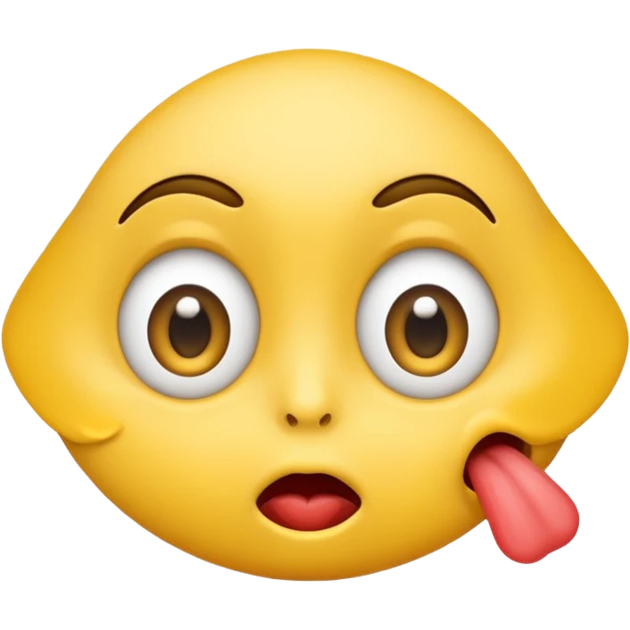 Un emoji surpris qui suce emoji