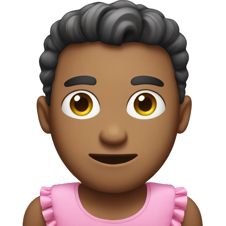 Nervous handsome male in pink tutu  emoji