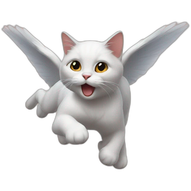 flying cat emoji