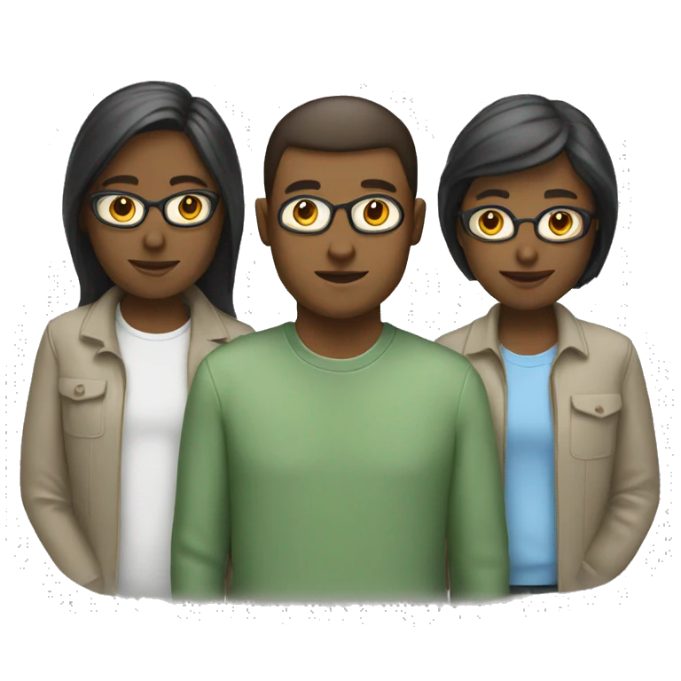 three people programming together emoji