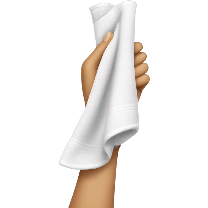 Hand with cleaning towel emoji