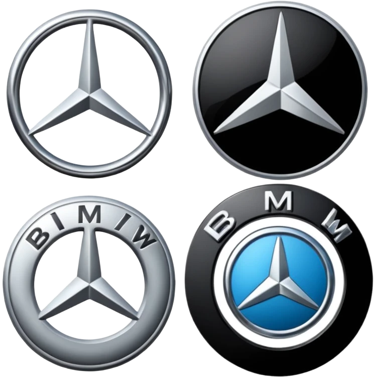 mercedes and BMW logo emoji