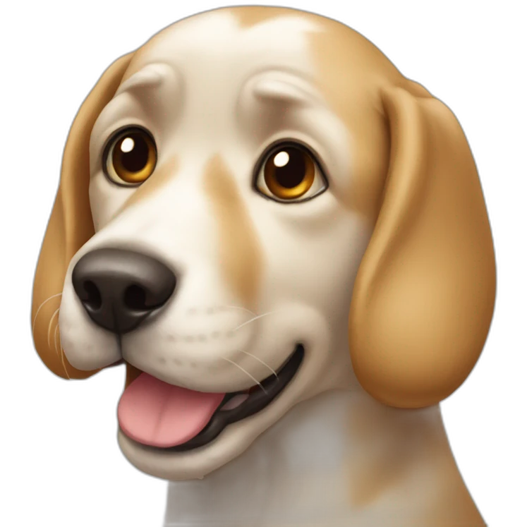 Chat qui est sur un chien emoji
