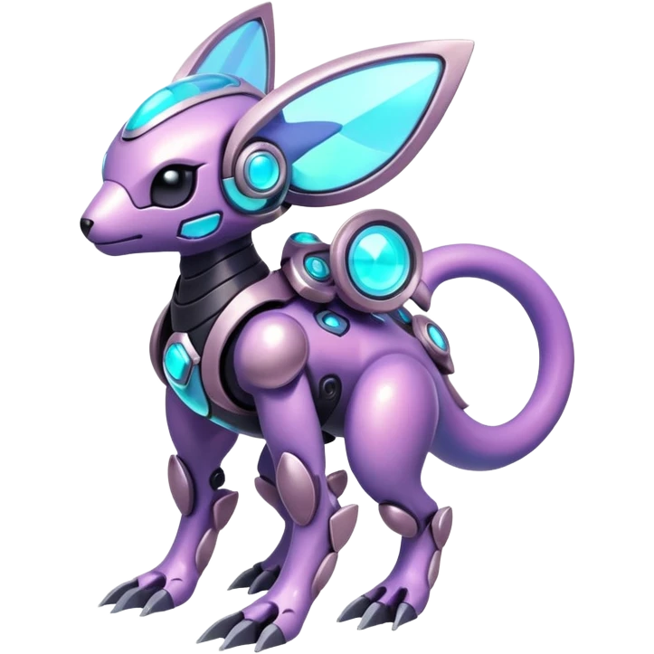 Mechanical Nebulae Beautiful Gorgeous Pretty Pastel Hot Exotic Lush Warm Cute Adorable Colorful Shiny Iridescent Futuristic Modern Cybernetic Protogen-Vernid-Fakémon-Pokémon-creature-fusion (full body) emoji