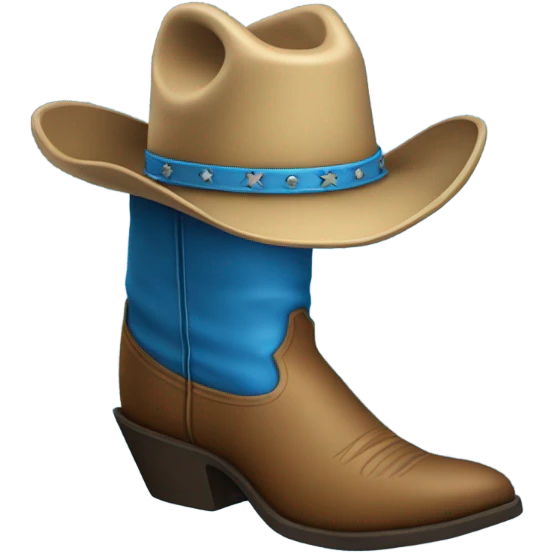 Blue cowboy boot emoji