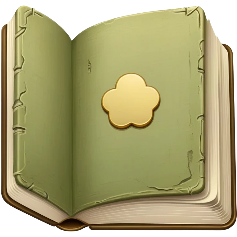Pale olive colored book emoji
