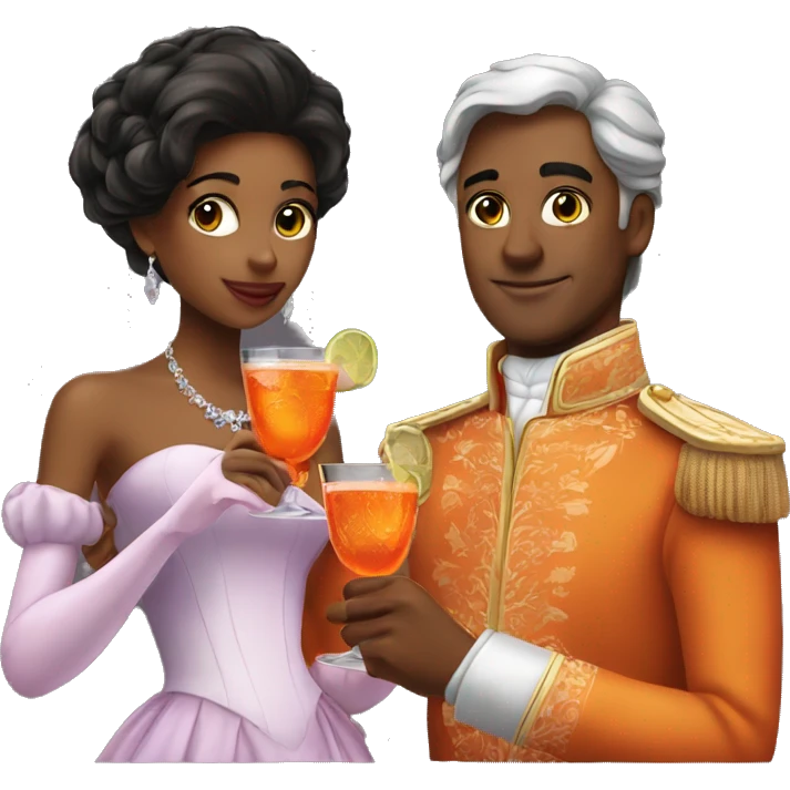 prince and princess drinking aperol emoji