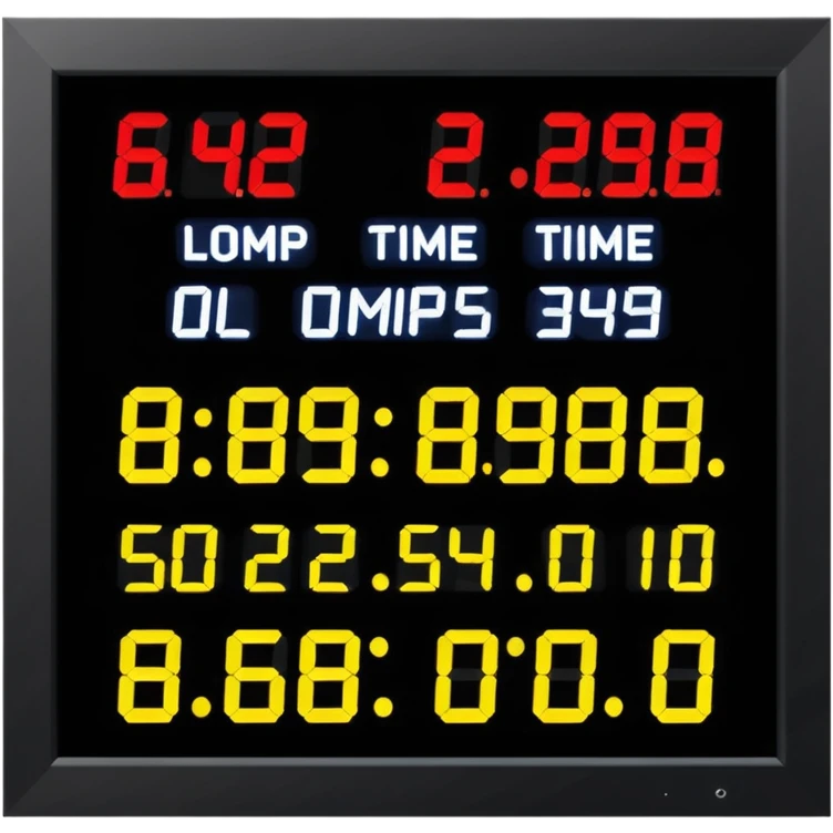 un panneau des jeaux olympic qui affiche le temps des coureurs affichant 9.58s  emoji