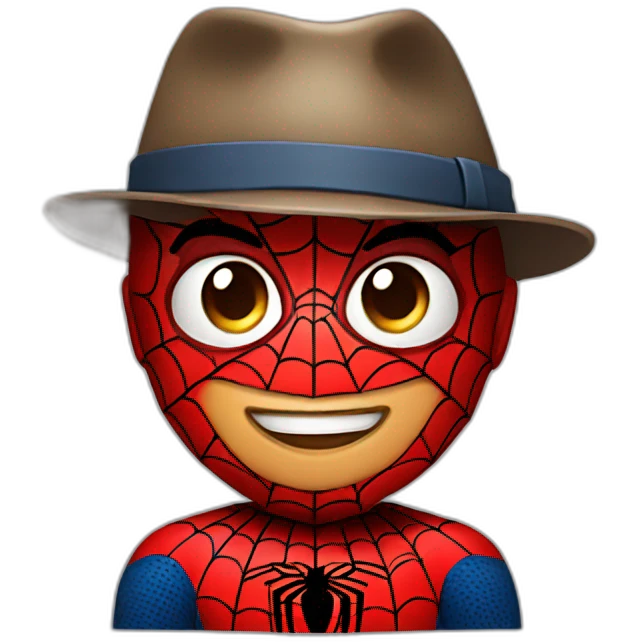 spiderman with hat emoji
