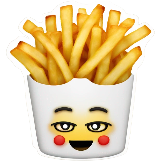 Fries in plate emoji