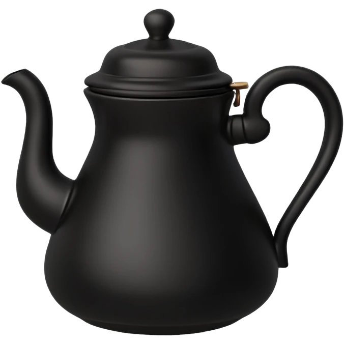 it’s basically a black, traditional Ethiopian coffee pot with a round bottom and a slender neck. emoji
