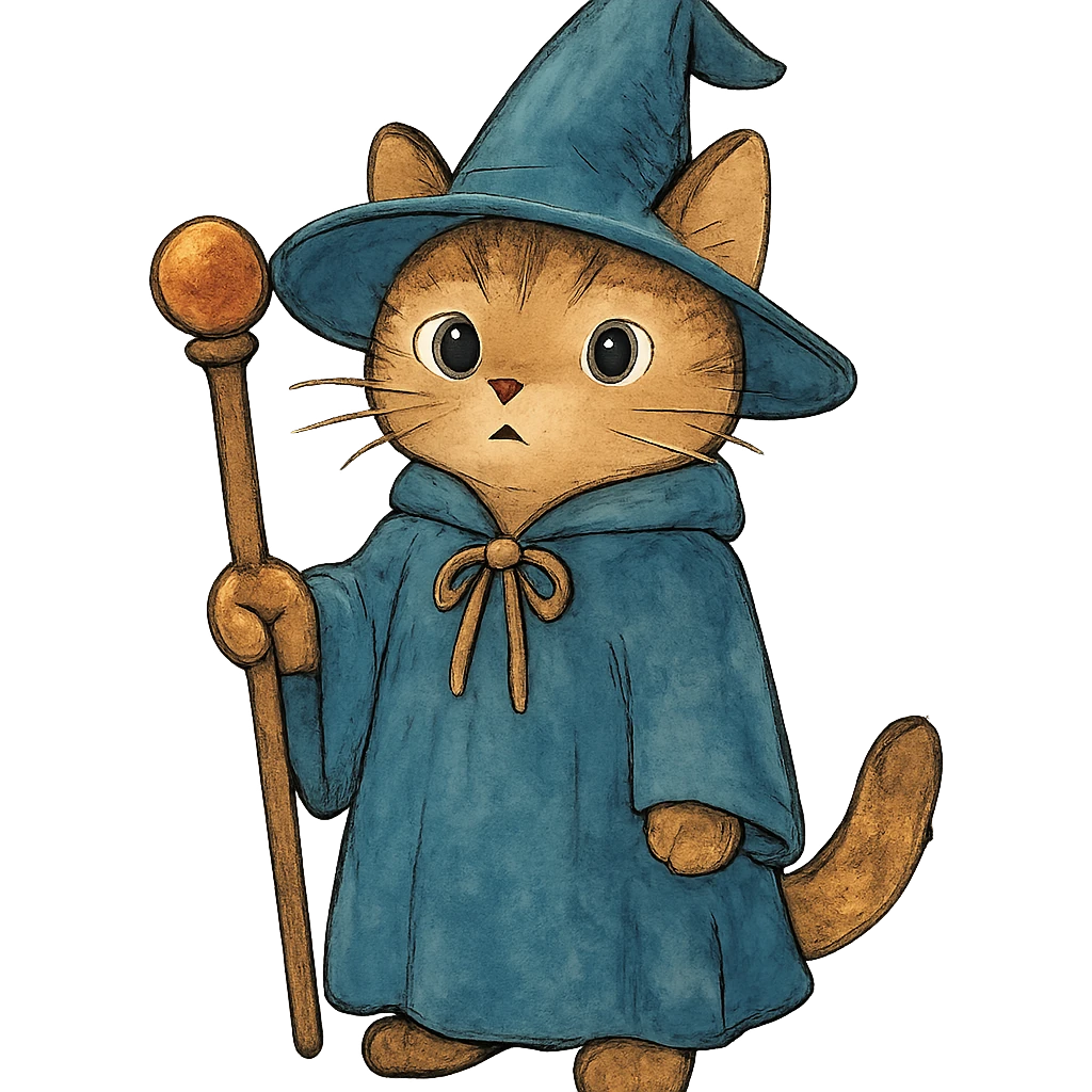ghibli style wizard cat emoji