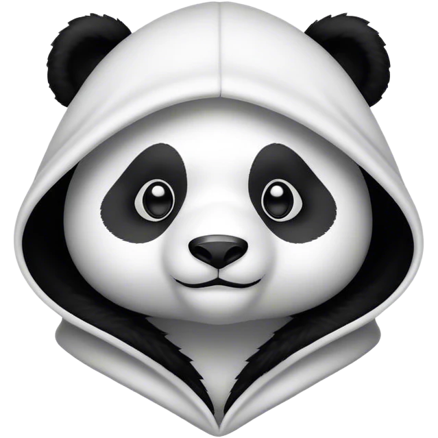 Panda with a hood emoji