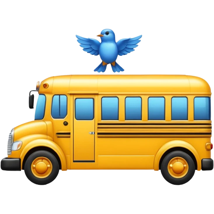 bluebird school bus emoji