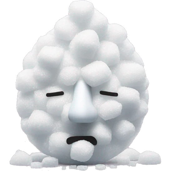 Nose sniffing pile of sugar emoji
