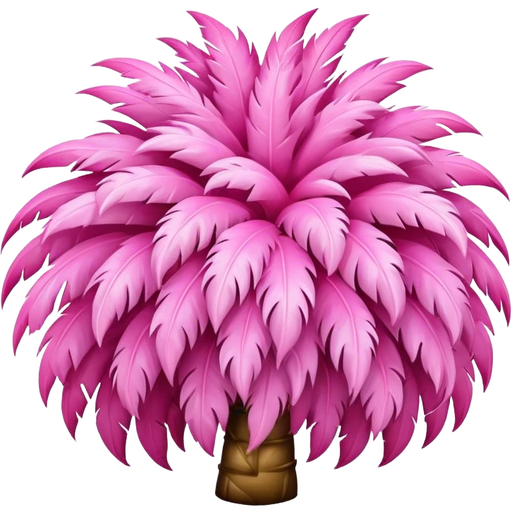 Pink palm puff emoji