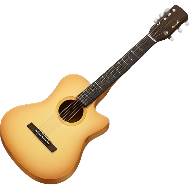 Cute guitar emoji