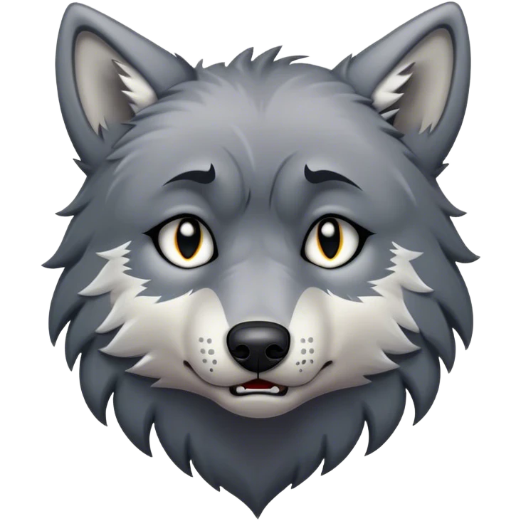 Crying sad emo wolf emoji