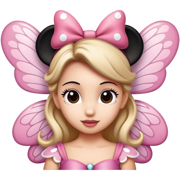 Fairy with wings and Minnie Mouse ears  emoji