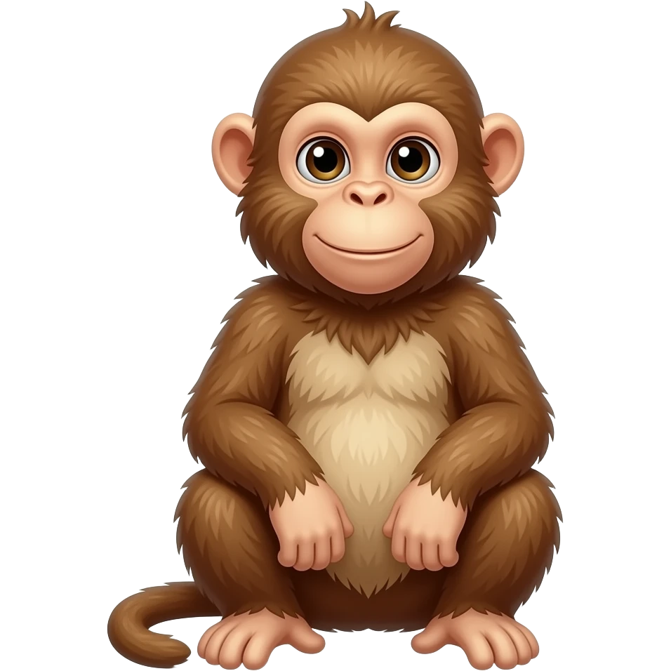 monkey sitting pose emoji