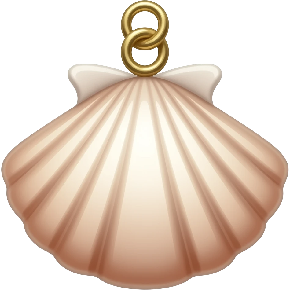 Seashell bag charm emoji