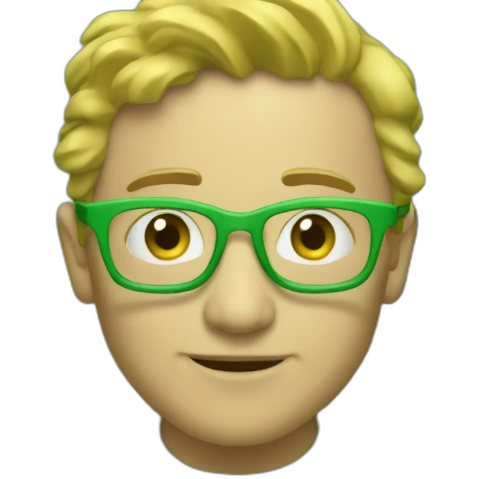 Green screen computer emoji