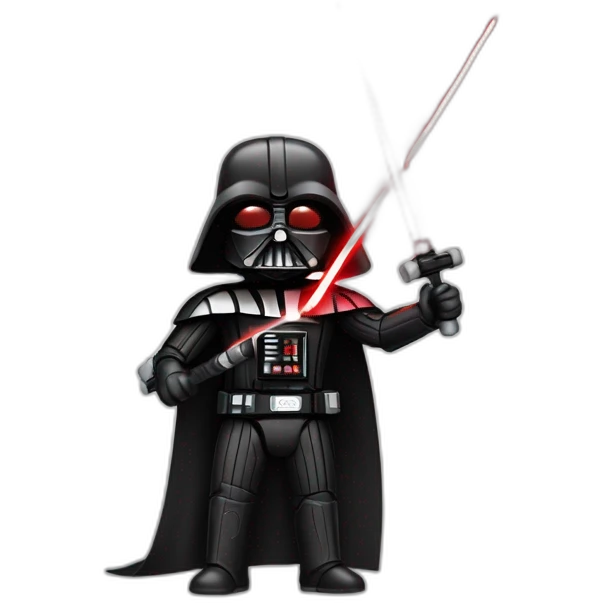 dark vador quin coupe du pain avec son sabre laser emoji