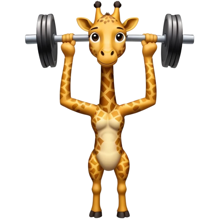 Giraffe working out emoji