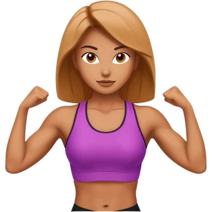 a fit lady in a striking pose emoji