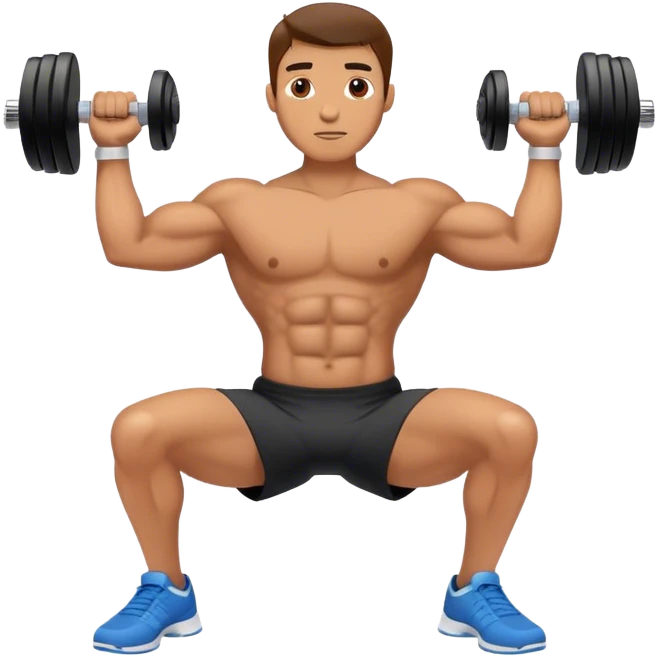 guy lying dumbbell flyes emoji