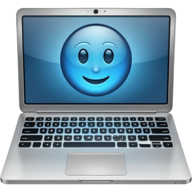 laptop with program code emoji