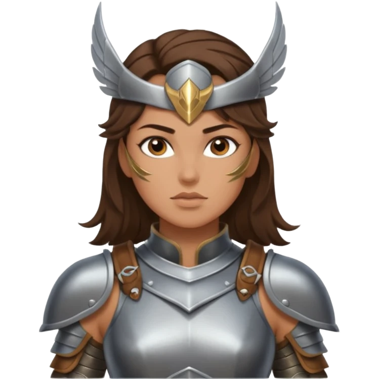 Valkyrie warrior brunetter emoji