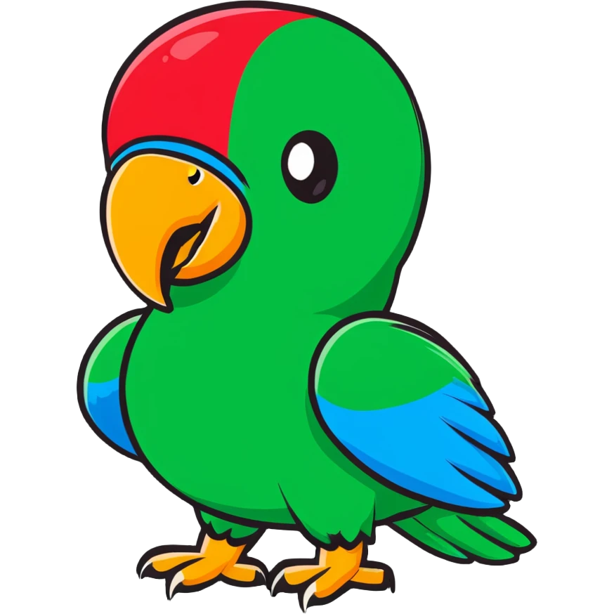 vibrant colors party parrot emoji